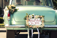 1050_ - Sign on Wedding Car