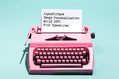 1074_ - Pink Typewriter